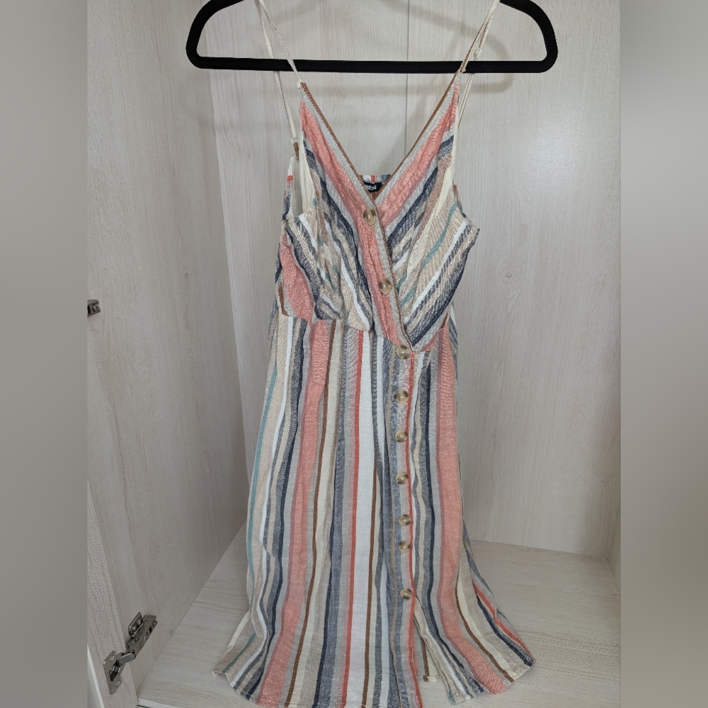 Striped Button-Down Summer Dress